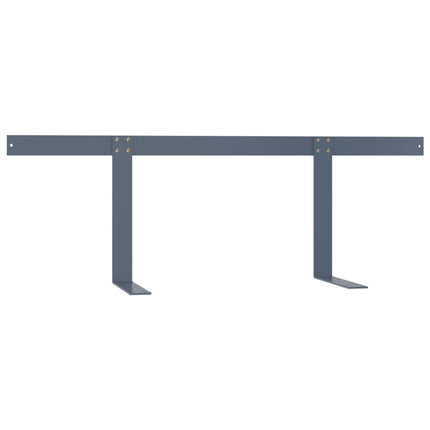 ryglæn til pallesofa 110 cm jern lysegrå