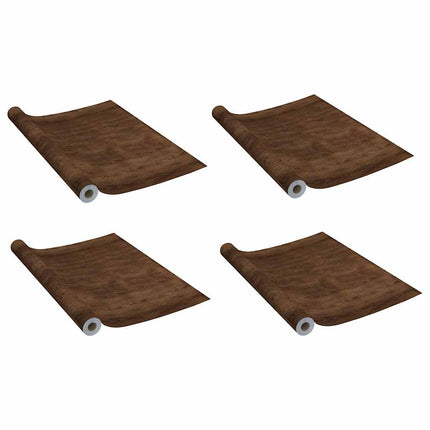 selvklæbende dørfolie 4 stk. 210x90 cm PVC mørkt egetræ