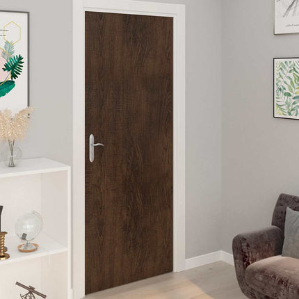 selvklæbende dørfolie 4 stk. 210x90 cm PVC mørkt egetræ