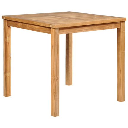 havespisesæt 3 dele 80x80 cm massivt teaktræ
