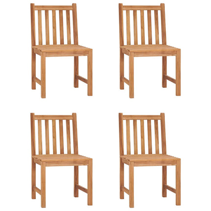 5-delt havespisesæt 80x80 cm massivt teaktræ