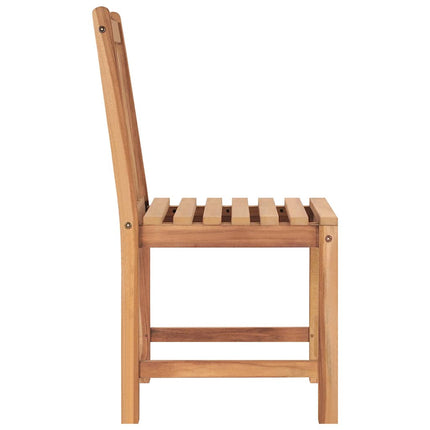 5-delt havespisesæt 80x80 cm massivt teaktræ