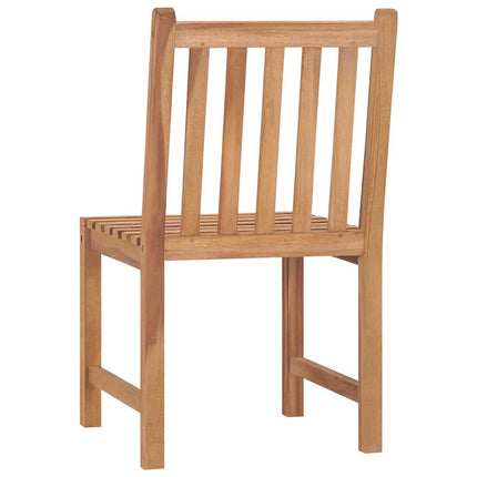 5-delt havespisesæt 80x80 cm massivt teaktræ