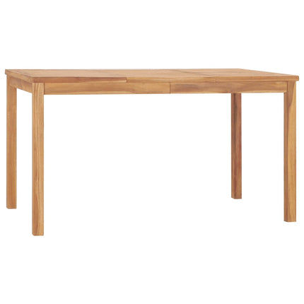 7-delt havespisesæt 140x80 cm massivt teaktræ