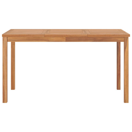 7-delt havespisesæt 140x80 cm massivt teaktræ