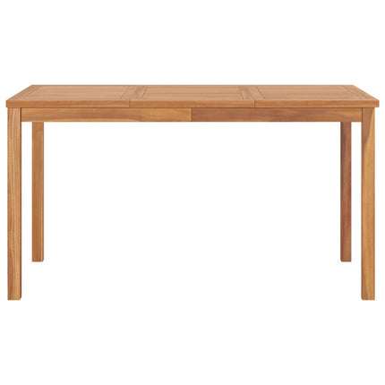 5-delt havespisesæt 140x80 cm massivt teaktræ