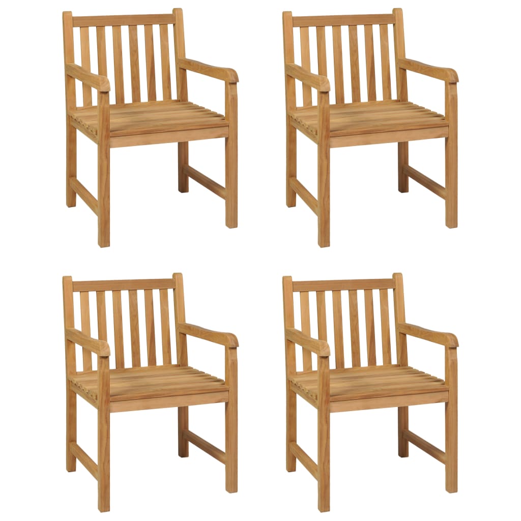 5-delt havespisesæt 150x90 cm massivt teaktræ