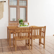 5-delt havespisesæt 150x90 cm massivt teaktræ