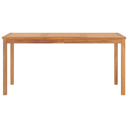 7-delt havespisesæt 160x80 cm massivt teaktræ