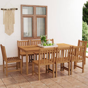 9-delt havespisesæt 180x90 cm massivt teaktræ