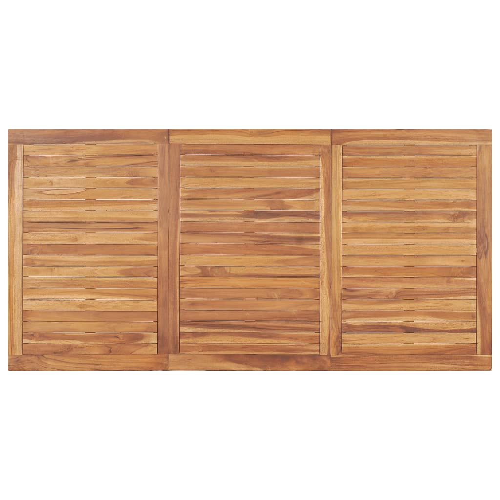 5-delt havespisesæt 180x90 cm massivt teaktræ
