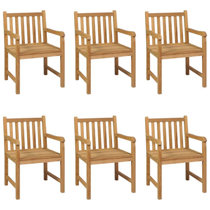 7-delt havespisesæt 180x90 cm massivt teaktræ