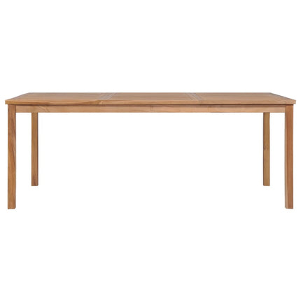 7-delt havespisesæt 200x100 cm massivt teaktræ