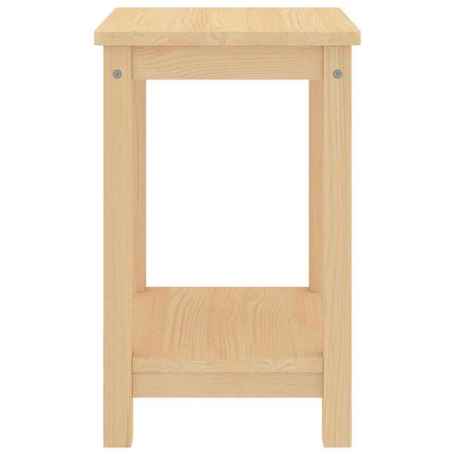 sengebord 35x30x47 cm massivt fyrretræ naturfarvet