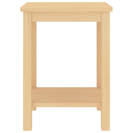 sengebord 35x30x47 cm massivt fyrretræ naturfarvet