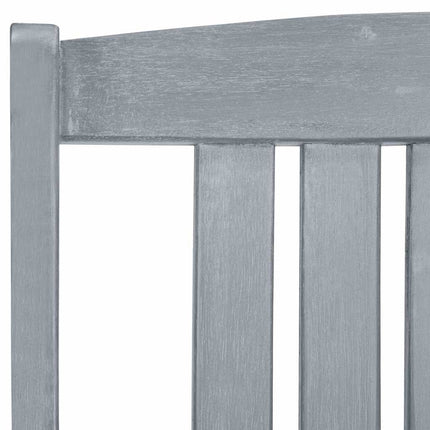 havestole med hynder 4 stk. massivt akacietræ grå