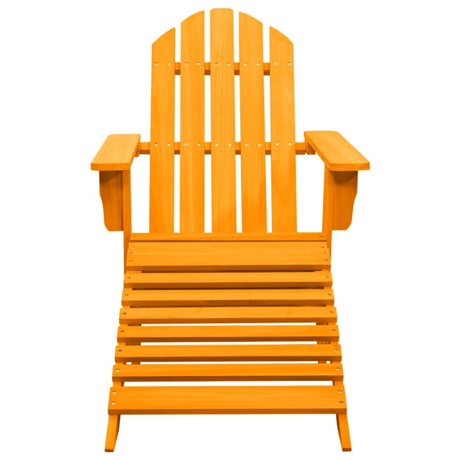 Adirondack-havestol med fodstøtte massivt grantræ orange