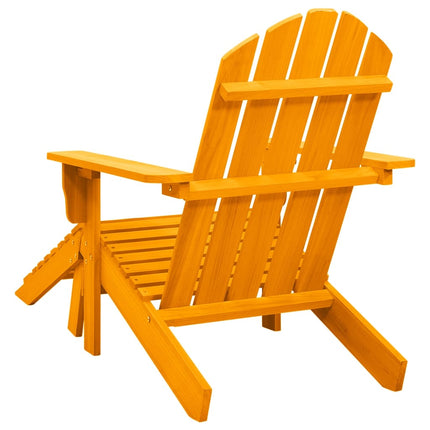 Adirondack-havestol med fodstøtte massivt grantræ orange
