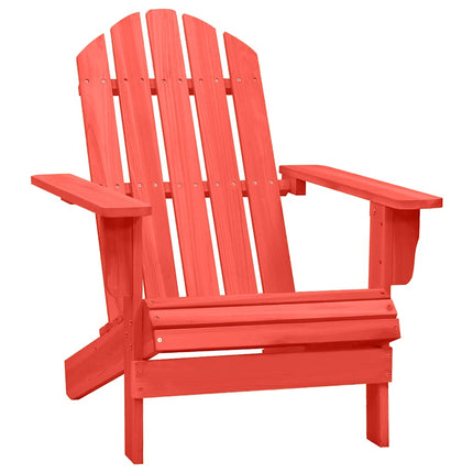 Adirondack-havestol massivt grantræ rød
