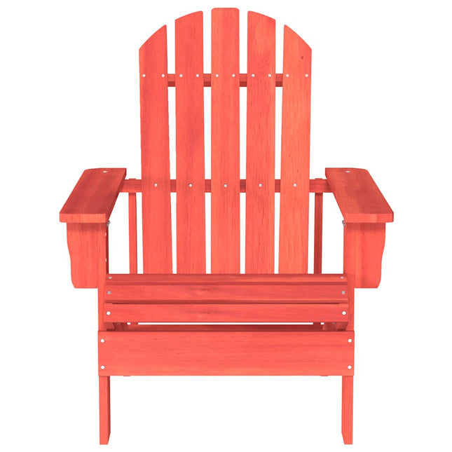 Adirondack-havestol massivt grantræ rød