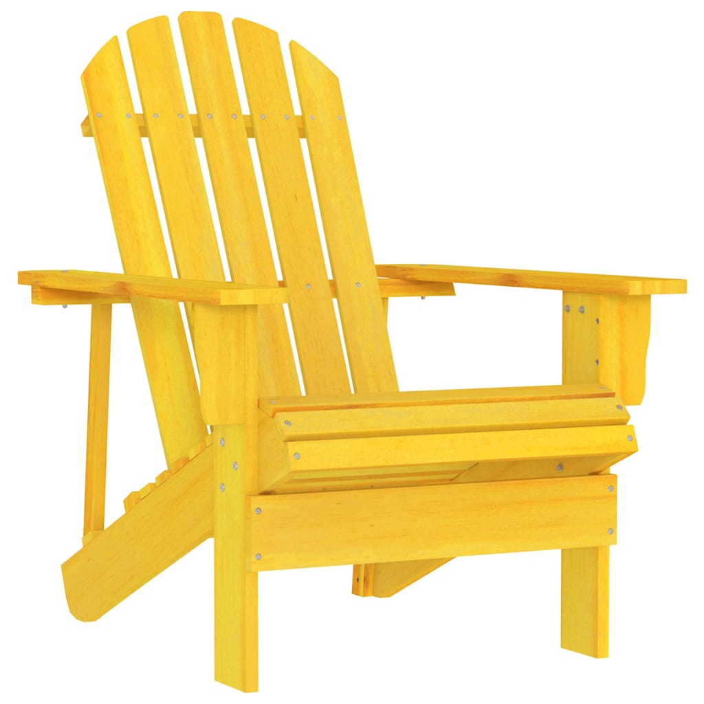 vidaXL Adirondack-havestol massivt grantræ gul