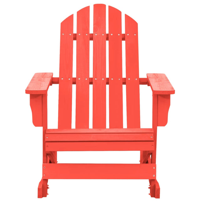Adirondack-gyngestol massivt grantræ rød