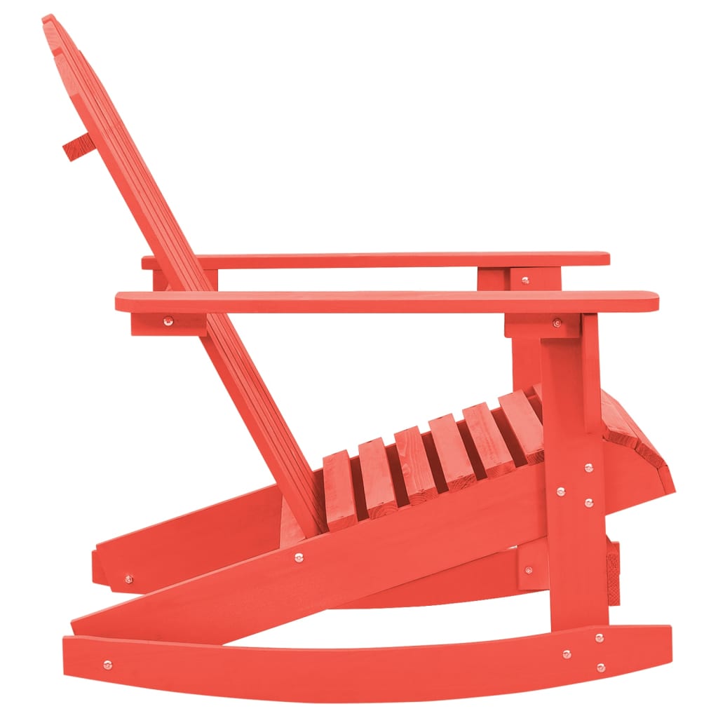 Adirondack-gyngestol massivt grantræ rød