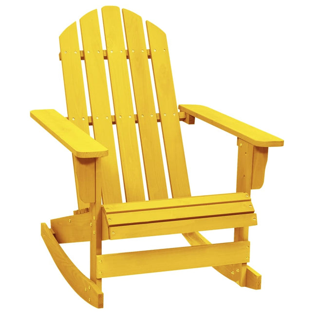 Adirondack-gyngestol massivt grantræ gul