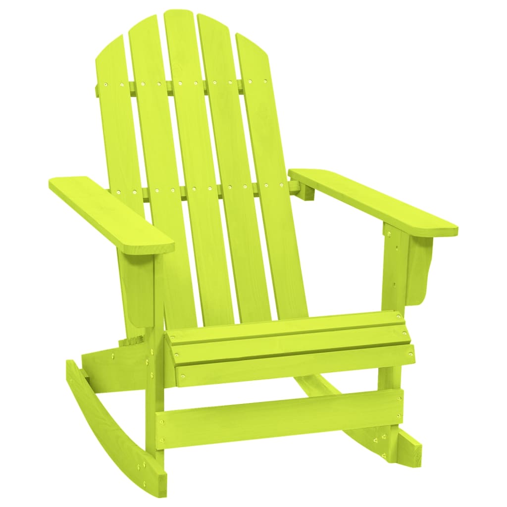 vidaXL Adirondack-gyngestol massivt grantræ grøn