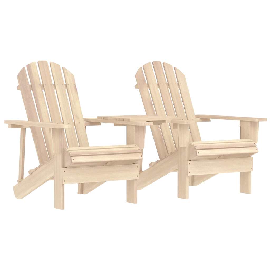 Adirondack-havestole med tebord - massivt træ, sæt til terrasse og have