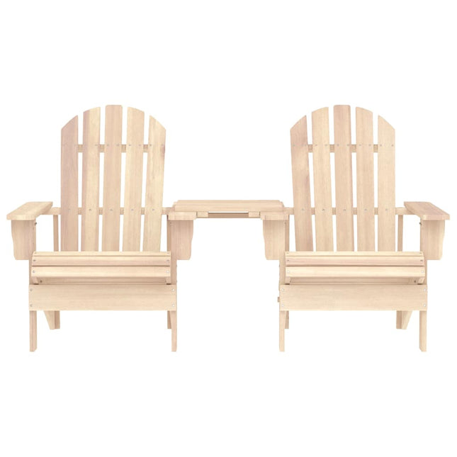Adirondack-havestole med tebord massivt grantræ