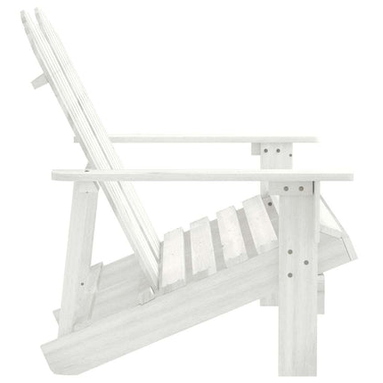 2-personers Adirondack-havestol massivt grantræ hvid