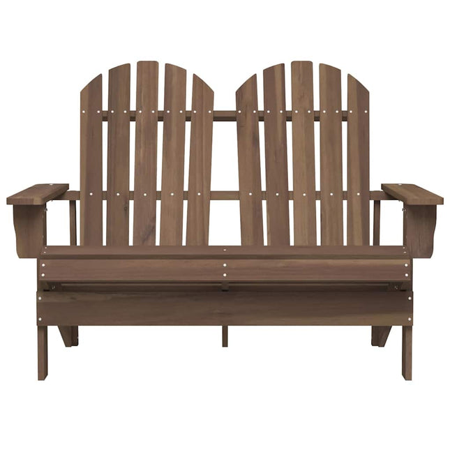 2-personers Adirondack-havestol massivt grantræ brun