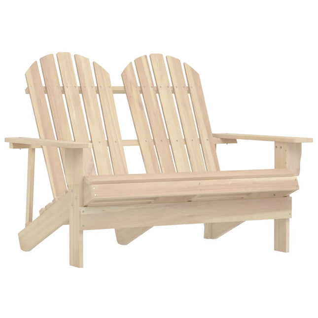 2-personers Adirondack-havestol massivt grantræ