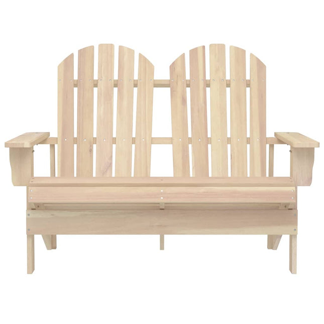 2-personers Adirondack-havestol massivt grantræ