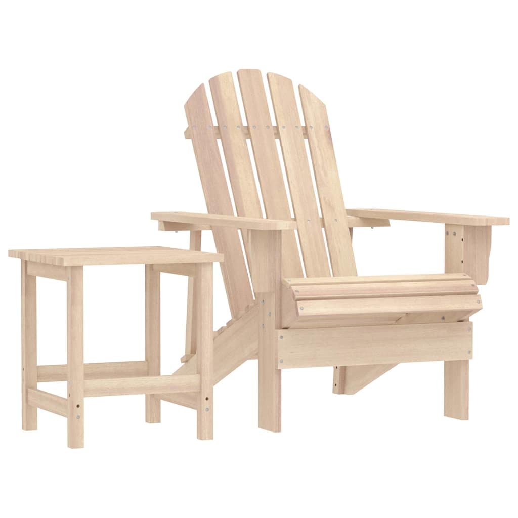Adirondack-havestol med bord massivt grantr