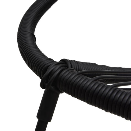 udendørs spisebordssæt 3 dele PVC-rattan sort