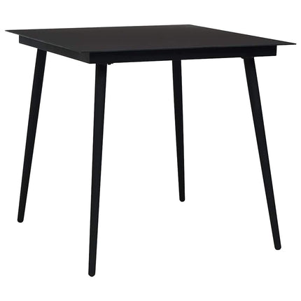 udendørs spisebordssæt 3 dele polyrattan og glas