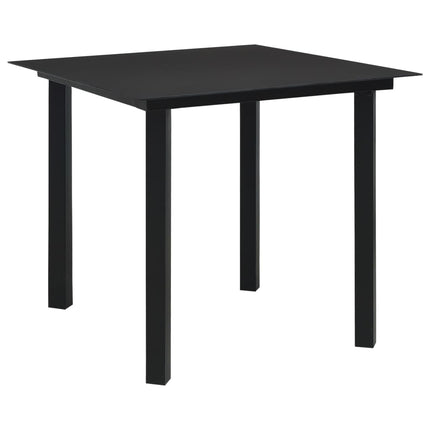 udendørs spisebordssæt 3 dele polyrattan og glas