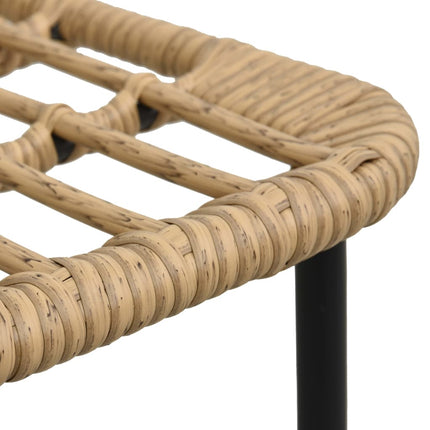 udendørs spisebordssæt 7 dele polyrattan og glas