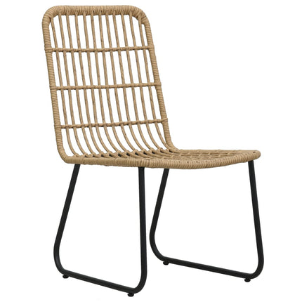 udendørs spisebordssæt 9 dele polyrattan og glas