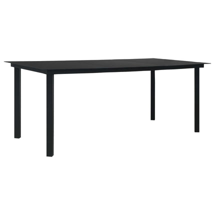 udendørs spisebordssæt 9 dele polyrattan og glas