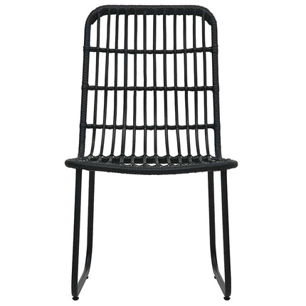 udendørs spisebordssæt 3 dele polyrattan og glas