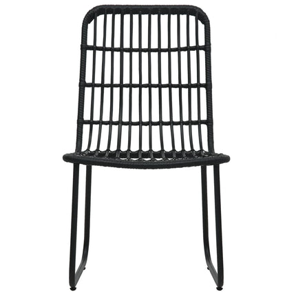 udendørs spisebordssæt 5 dele polyrattan og glas