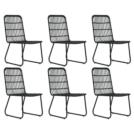udendørs spisebordssæt 7 dele polyrattan og glas