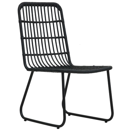 udendørs spisebordssæt 3 dele polyrattan og glas
