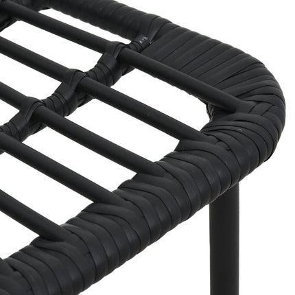 udendørs spisebordssæt 3 dele polyrattan og glas