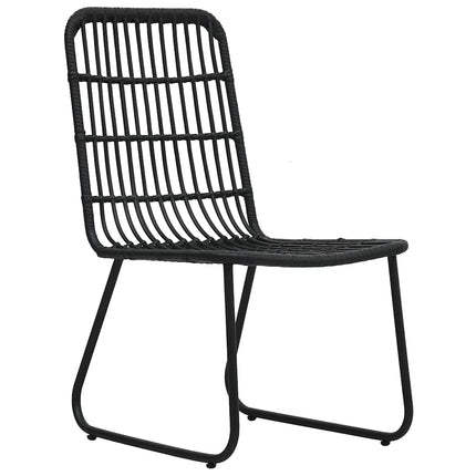 udendørs spisebordssæt 5 dele polyrattan og glas