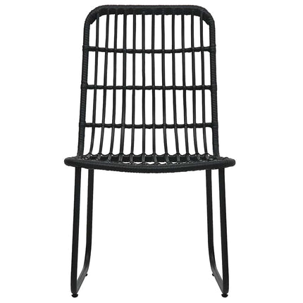 udendørs spisebordssæt 5 dele polyrattan og glas