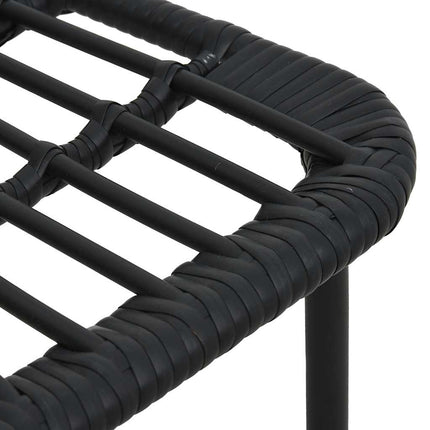 udendørs spisebordssæt 5 dele polyrattan og glas